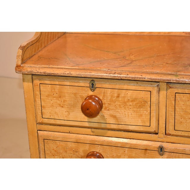 Gold 19th Century Faux Painted Chest of Drawers For Sale - Image 8 of 8