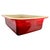 Vintage French Le Creuset Cerise Enameled Cast-Iron Rectangular Roaster For Sale - Image 4 of 12