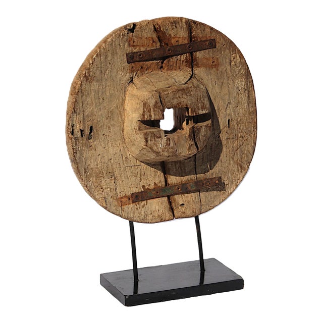 Antique Chinese Wooden Cart Wheel For Sale