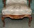 Wood Antique French Walnut Armchairs with Silk Damask, 1880s, Set of 2 For Sale - Image 7 of 18