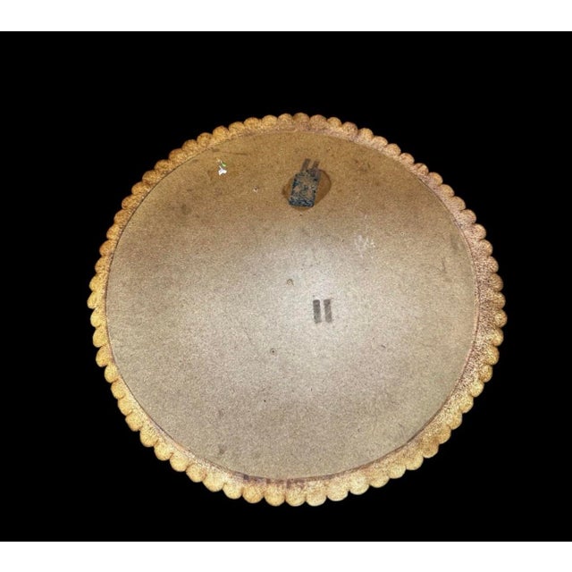 Large Leather Carved Panama Wall Art Hanging