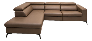 Modular Leather Corner Sofa with Recliner Function from Gova