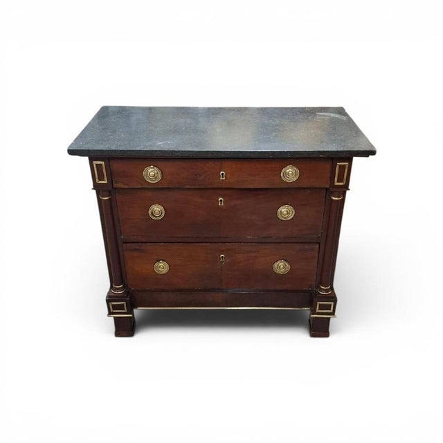 Empire Period Chest of Drawers, 1850 For Sale - Image 10 of 10