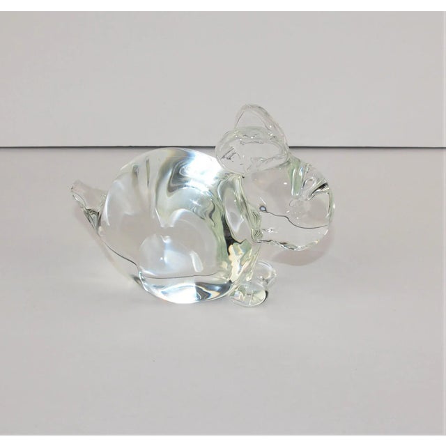 Transparent Vintage Signed Licio Zanetti Murano Glass Rabbit Figurine For Sale - Image 8 of 8