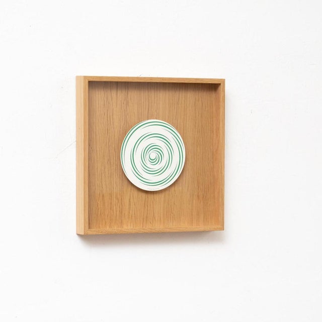 Marcel Duchamp, Green White Spirale Blanche Rotorelief from Konig Series 133, 1987, Wood For Sale - Image 4 of 13