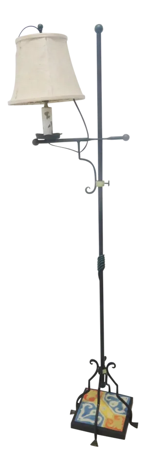 Arts & Craft Iron & Tile Floor Lamp