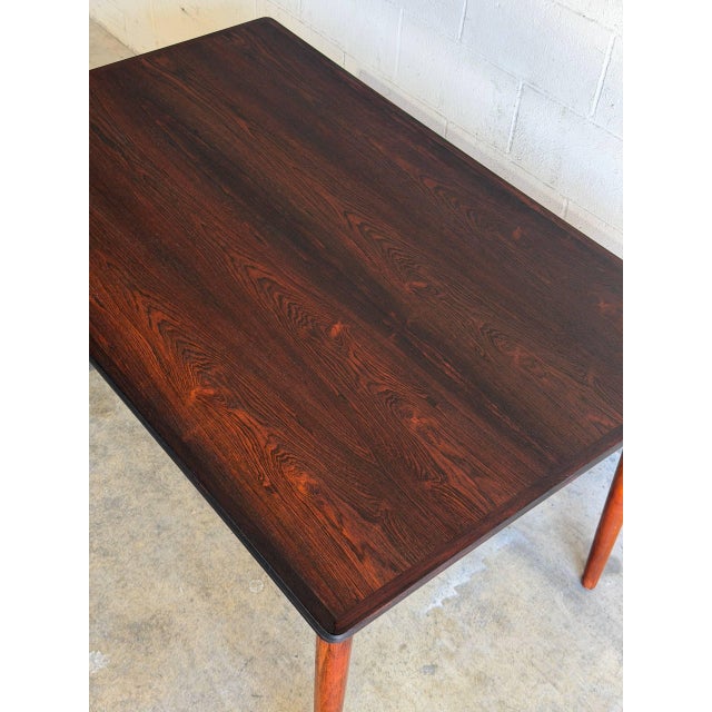 1960s Rosewood Extension Large Wooden Dining Table Denmark Mid-Century Modern 1960s For Sale - Image 5 of 11