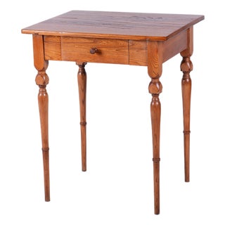 Biedermeier Side Table in Ash and Elm, Czech, 1810s For Sale