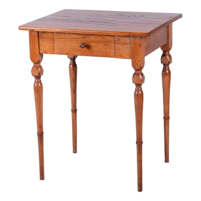 Biedermeier Side Table in Ash and Elm, Czech, 1810s For Sale