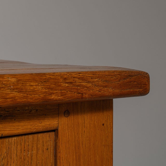 1970-1979 France Rich Walnut Brown Carved Walnut Gothic-Arch Buffet For Sale - Image 11 of 11