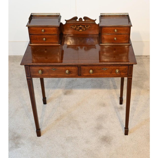Edwardian Ladies Writing Table in Mahogany, 1900s For Sale - Image 11 of 11