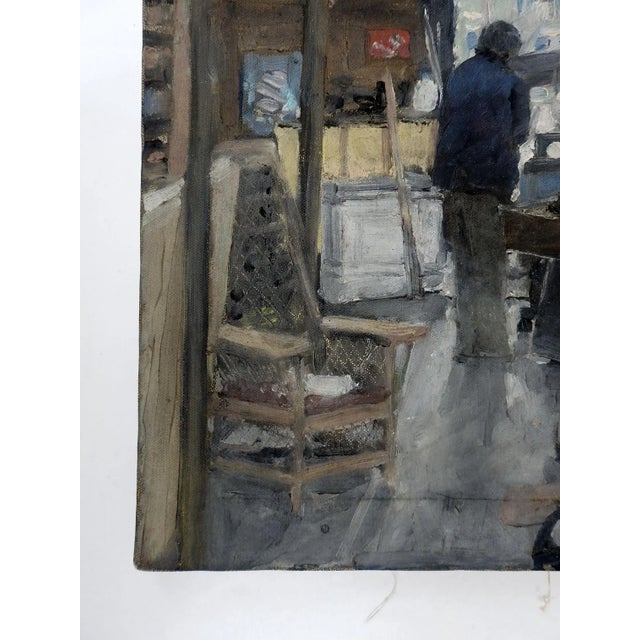 Rustic Late 20th Century Workshop Interior Impressionist Painting For Sale - Image 3 of 6