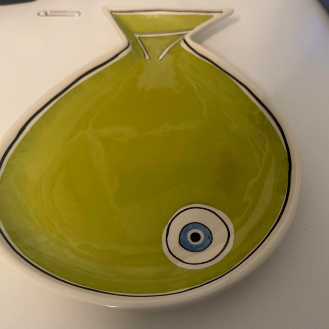 Art Deco 1970s M.Bagwell Water Collection Fish Plate For Sale - Image 3 of 6