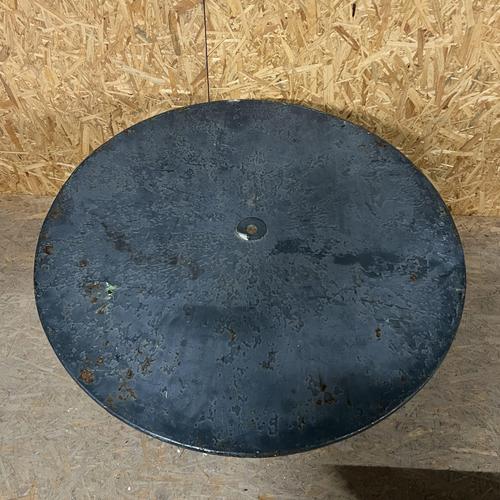 1950’s round folding garden table – original blue paint. Good honest french metal dining table with a hand forged classic...