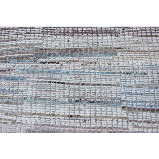 Moroccan Tribal Rug in Ivory and Soft Blue by Keivan Woven Arts 8'8 X 11'7 For Sale - Image 10 of 15