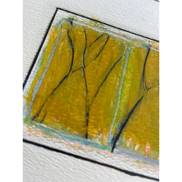 Abstract Abstract Oil Pastel "Tableau" by Paul Rinaldi For Sale - Image 3 of 3