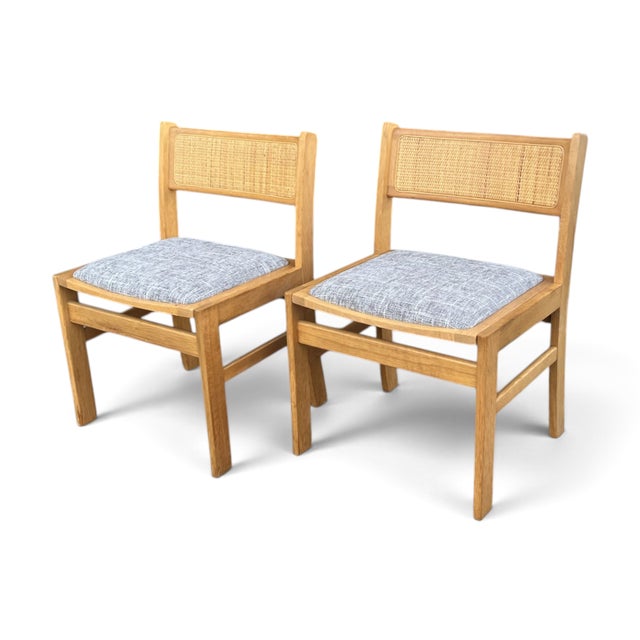 Soro Stole 1960s Sorø Stole Danish Modern Teak & Cane Dining Chairs With Gray Upholstery - A Set of Six For Sale - Image 4 of 14