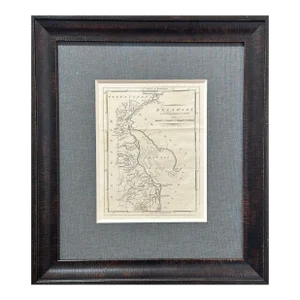 1805 Map of Delaware by Matthew Carey, Framed