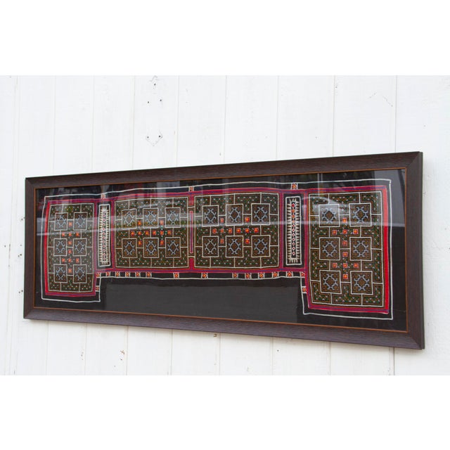 Antique Hmong Tribe Framed Textile For Sale - Image 4 of 8