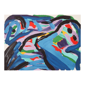Floating in a Landscape, 1979 Signed Lithograph by Karel Appel