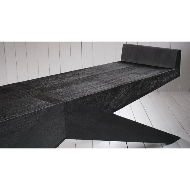 Not Yet Made - Made To Order V-Bench in Iroko Wood by Arno Declercq For Sale - Image 5 of 8