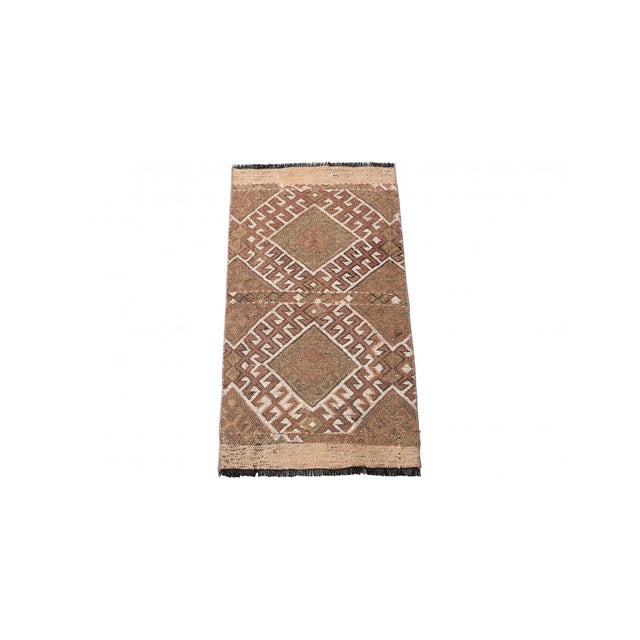 Handwoven vintage decorative kilim rug from Marash region of Turkey. Approximately 50-60 years old. In good condition....