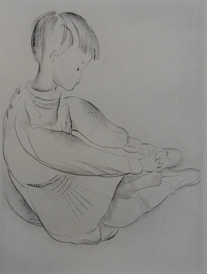 Mily Possoz, Le petit garçon s'habille, Etching