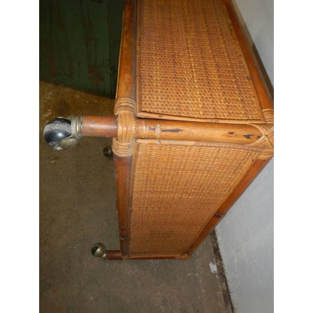 Rattan Trolley on Wheels For Sale - Image 9 of 11