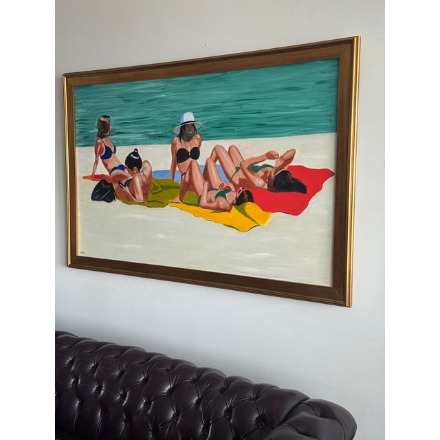 Day at the Beach Contemporary Oil Painting For Sale - Image 4 of 10
