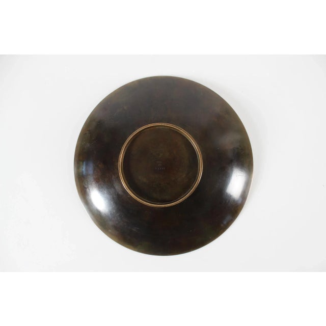 Large and Heavy Art Deco Danish Decorative Low Bowl in Bronze by Just Andersen, 1930s For Sale - Image 11 of 13