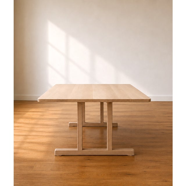Beige BM6286 Shaker Dining Table in Soaped Oak by Børge Mogensen, 1970s For Sale - Image 8 of 15
