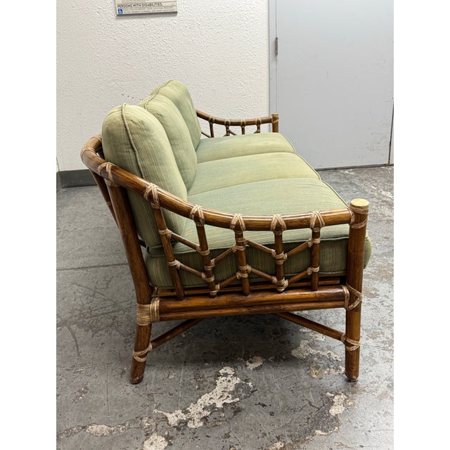 McGuire McGuire Furniture Bamboo Sofa, Vintage For Sale - Image 4 of 12