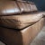 Animal Skin Mid-Century Modular Sofa in Dark Brown Leather, Set of 3 For Sale - Image 7 of 12