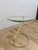Mid 20th Century Round Brass Angular End Table Milo Baughman Style Postmodern Vintage MCM For Sale - Image 5 of 9