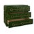 Worlds Away Matthew Izzo Home Roderick Green Burlwood Three Drawer Chest With Brass Accents For Sale - Image 4 of 8