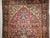 Early 1900s Persian Heriz Rug, Hand-Knotted Wool, Geometric Design, Red & Navy, 6x10 For Sale - Image 9 of 12