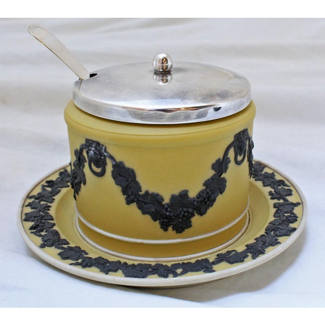 Wedgwood Jasperware Mustard or Jam Pot Chairish