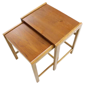 Vintage Scandinavian Teak Nesting Table Set, 1960s
