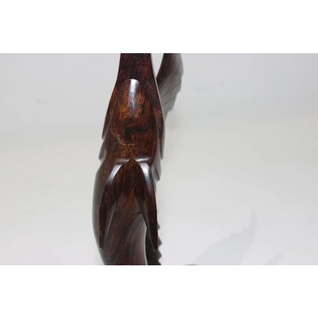 Wood 1960s Rosewood Carved Sailfish Figure For Sale - Image 7 of 13