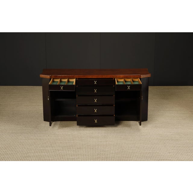 Johnson Furniture Company Cork Sideboard / Dresser by Paul Frankl for Johnson Furniture, c. 1950s, Signed For Sale - Image 4 of 12