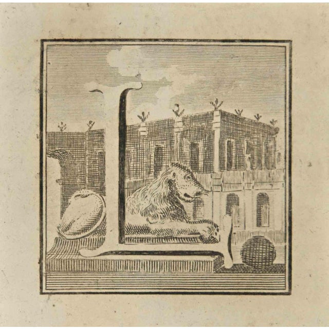 Letter of the Alphabet L, from the series "Antiquities of Herculaneum", is an etching on paper realized by Luigi...