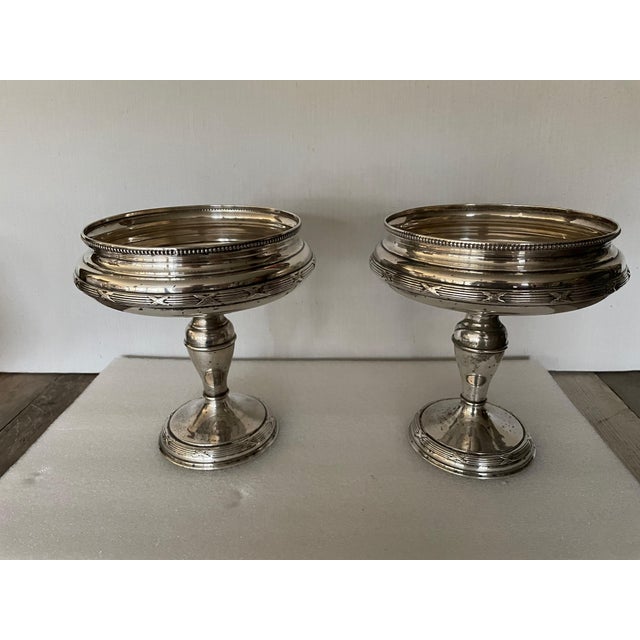 Antique Silver Metal Centerpieces, 1890s, Set of 2 For Sale - Image 13 of 13