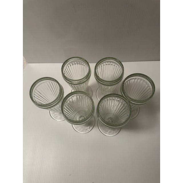 Vintage Pedestal Soda Fountain/Parfait Glasses - 6 Pieces For Sale - Image 4 of 6