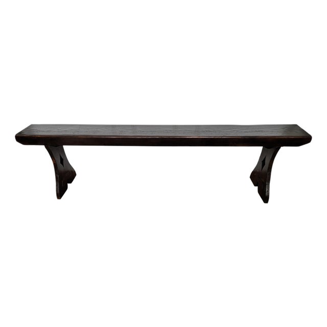 Italian Antique Wooden Bench, 1890s For Sale