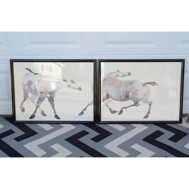 1980s Carol Grigg Painted Ponies Framed Lithograph Prints - A Pair For Sale - Image 10 of 10