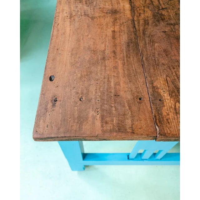 Very Long Vintage French Wooden Cloister Table For Sale - Image 6 of 11