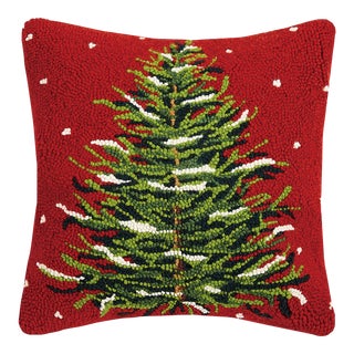 Christmas Tree Hook Pillow 16" x 16" For Sale