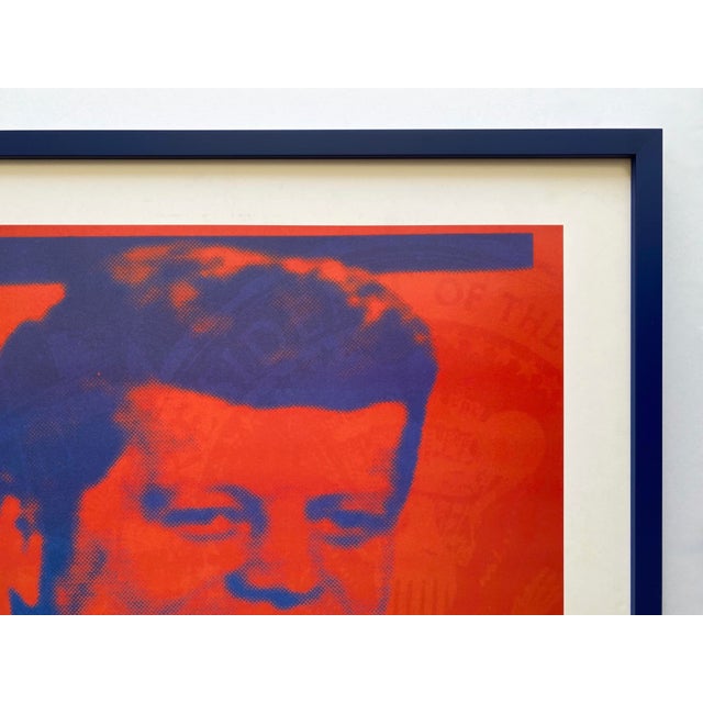 Andy Warhol Foundation Vintage Offset Lithograph Print Framed JFK Pop Art Poster " Flash-November 22, 1963 From the Flash Portfolio " 1968 For Sale - Image 13 of 18