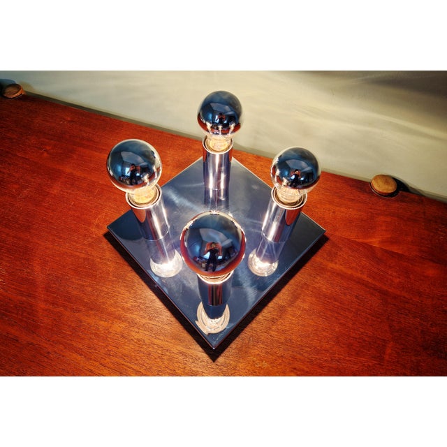 Space Age Tubular Chrome Metal Ceiling Light, 1970s For Sale - Image 12 of 18