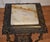 Victorian 1900s Antique Victorian White Metal & Onyx Inset Two Tier Stand / Small Table For Sale - Image 3 of 11
